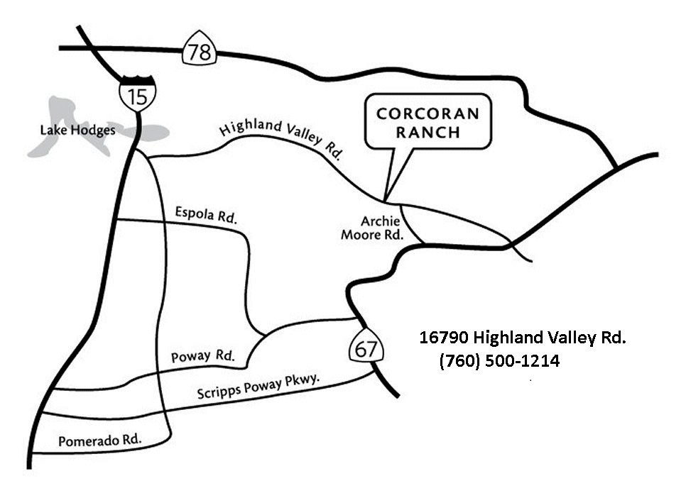 Map to the Corcoran Ranch